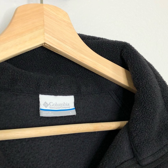 Columbia black zip up fleece jacket with pockets - Picture 3 of 7